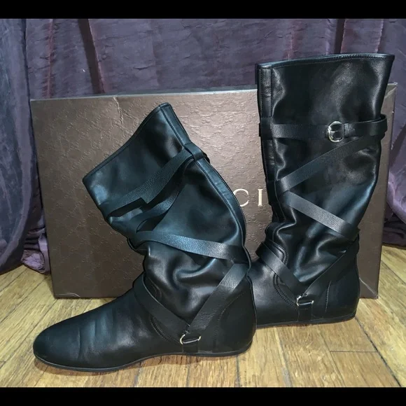 Gucci “Mayfair,” Boots, Nero (Peter Pan Style) Boots, Sz 39 1/2, EEUC - Picture 11 of 11